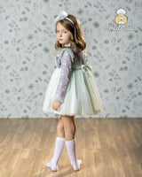 Abuela Tata Lilac & Green Tulle Ballerina Dress - 2599400