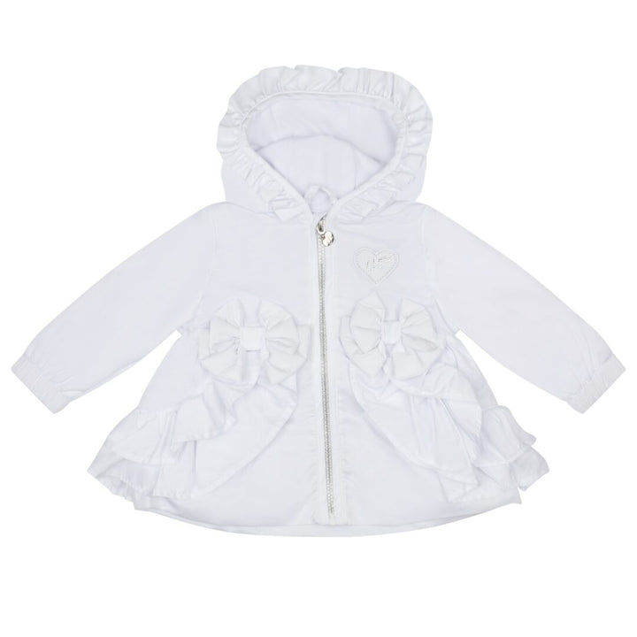 Little A White "JILLIE" Frill Baby Jacket - LA24101