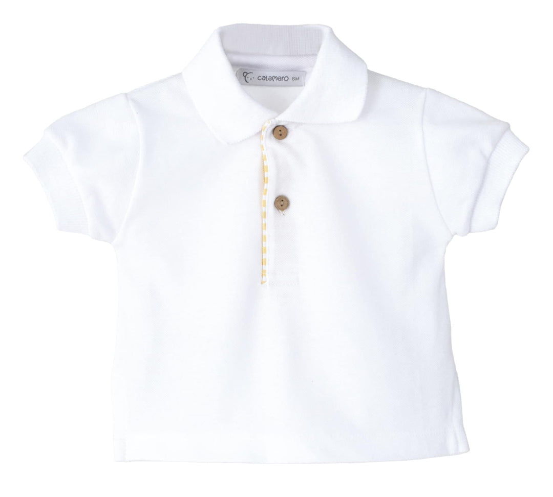 Calamaro Boys Lemon & White Striped Shorts & T-shirt Set - 11111