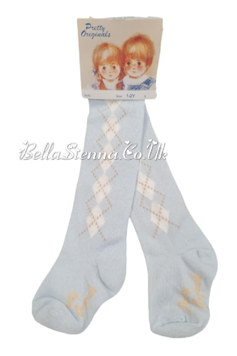 Pretty Originals Baby Boys Blue Tights ST00598