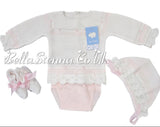 Mac ilusion 4 Piece White/Baby Pink Set Baby 7626X