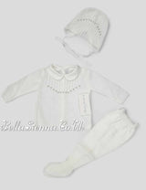 Martin Aranda Ivory Knitted Set For Newborn  Outfit - - 004-10004