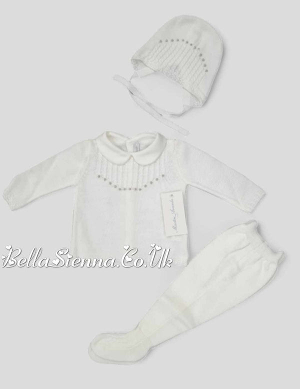 Martin Aranda Ivory Knitted Set For Newborn  Outfit - - 004-10004