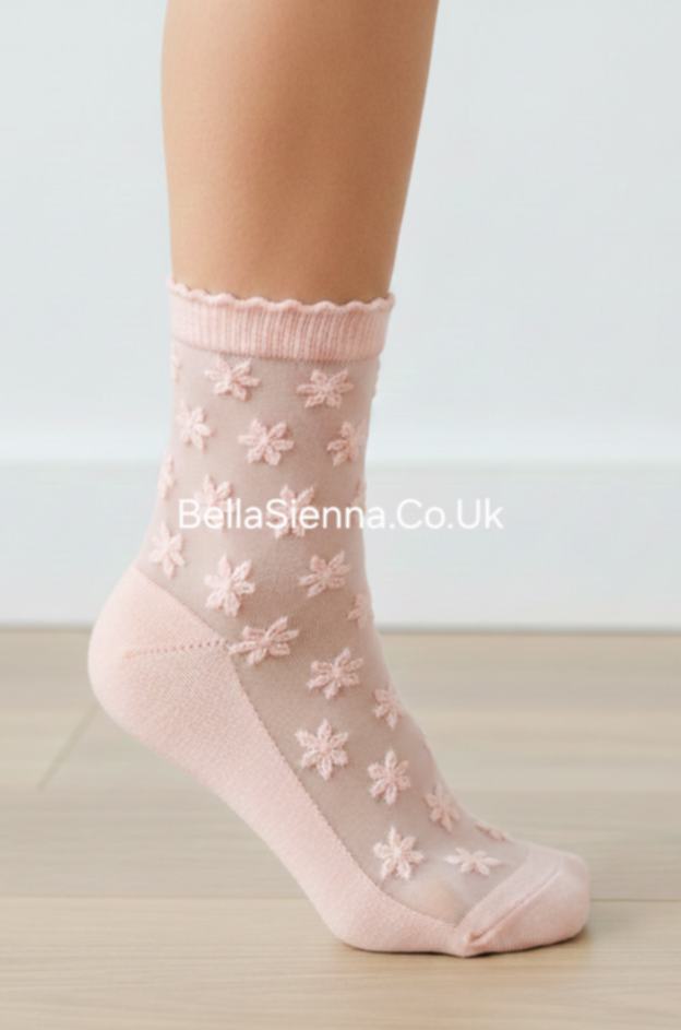 Mayoral Blossom Plumetti Flower Socks - 10186