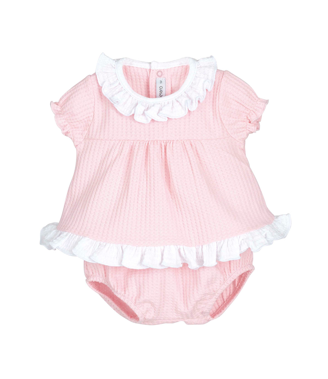 Calamaro Baby Pink & White Jam Pants Set - 11273