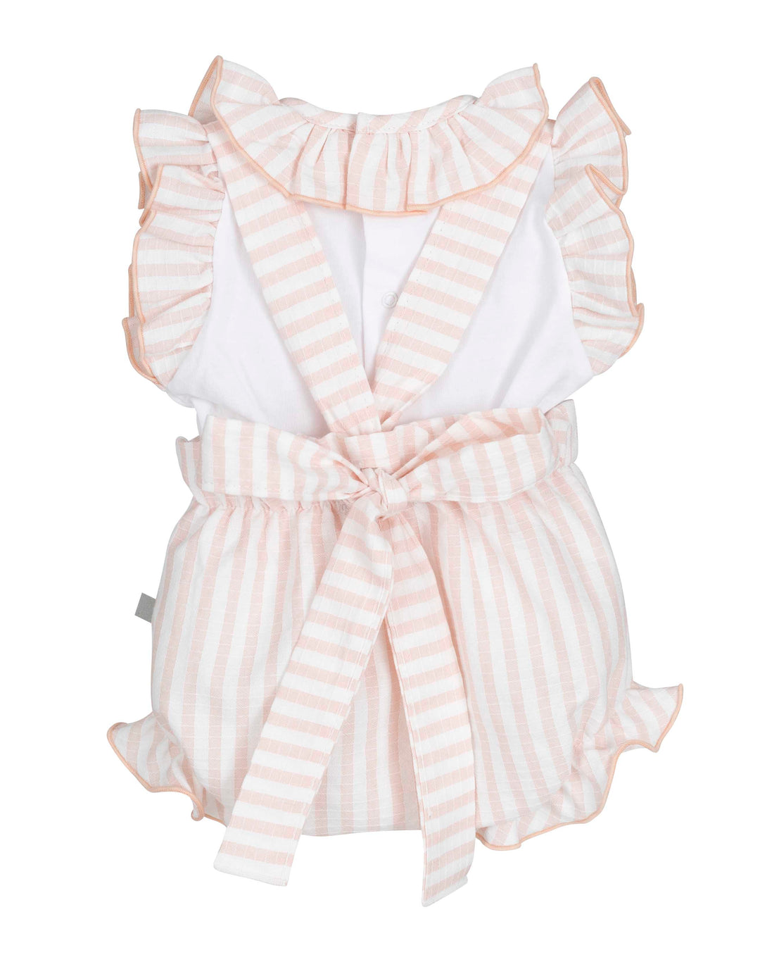 Calamaro Baby Peachy Pink Two Piece Set With Bow Back - 11303