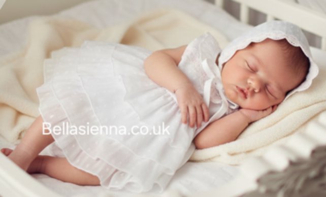 Dbb Collection Ivory & Pink Dress, Pants & Bonnet Set - 11701