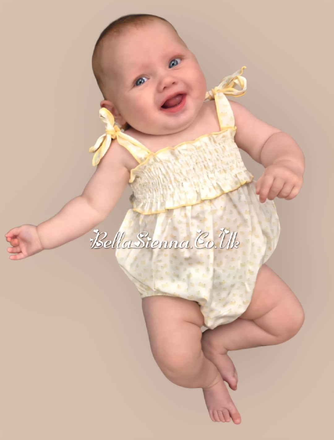 Calamaro Baby Girls Apple Romper - 32471