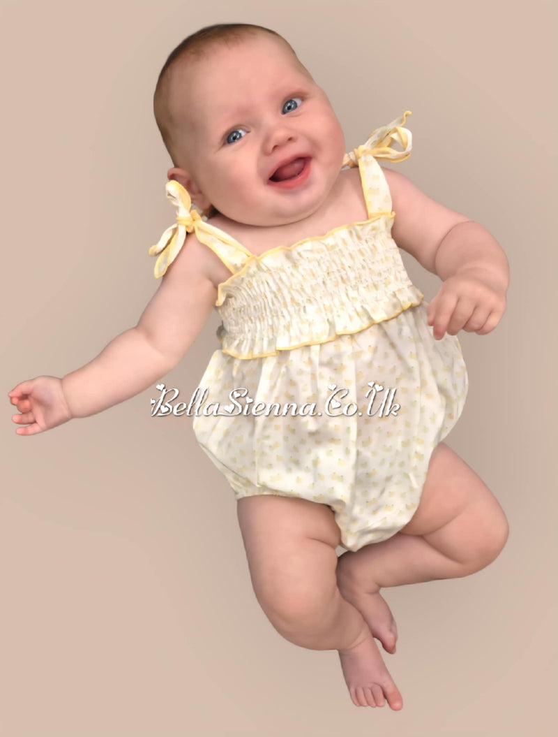 Calamaro Baby Girls Apple Romper - 32471