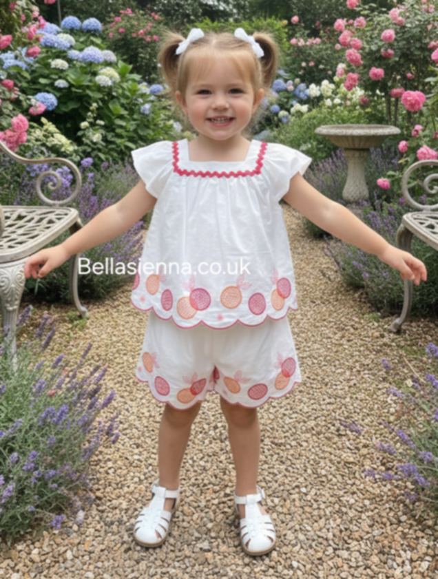 Mayoral Girls Shorts & Blouse Set - 1214