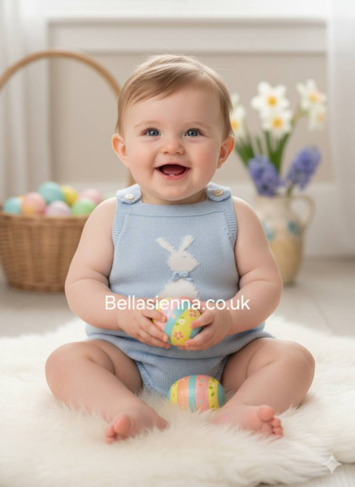 Granlei Blue Bunny Rabbit Romper - 122-544