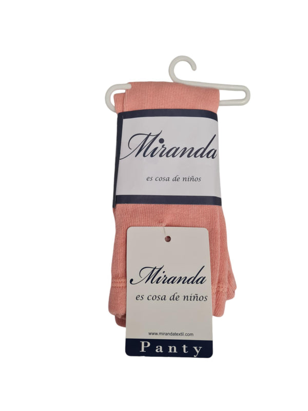 Miranda Thick Ribbed Coral Tights