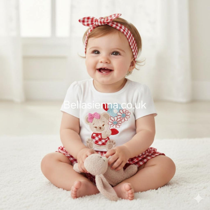 Cute Mayoral Shorts Set - 1235 - Red & White