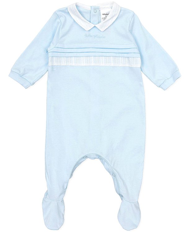 Tutto Piccolo Baby grow Sky Blue & White 1084