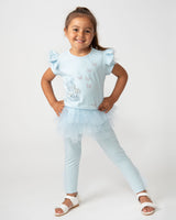 Caramelo Kids Sky Blue Pearl Vanity Leggings Set - 0114127