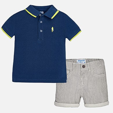 Mayoral Boys Blue T-Shirt & Blue Shorts Set 1064