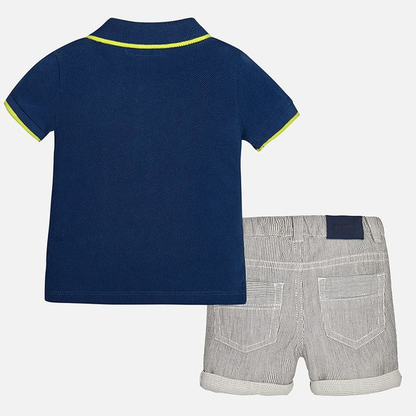 Mayoral Boys Blue T-Shirt & Blue Shorts Set 1064