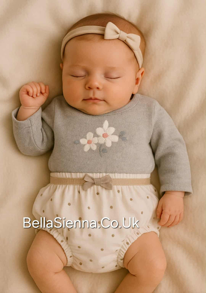 Mayoral Grey Flower Jumper & Jam Pants Set Winter - 2224