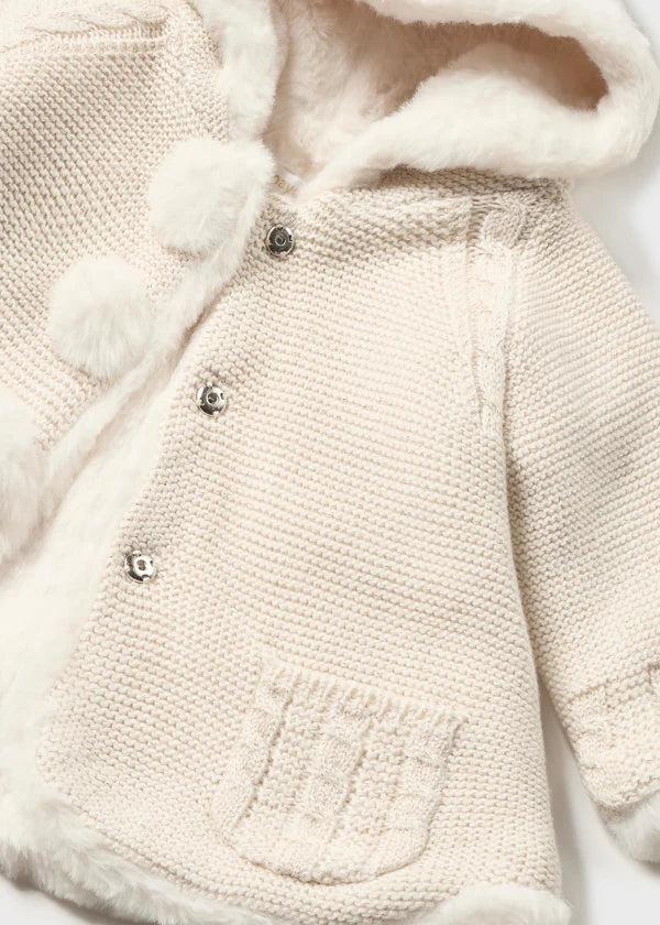 Mayoral Newborn tricot pom pom jacket  2304