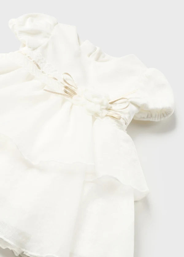 Mayoral Newborn chiffon dress 2857