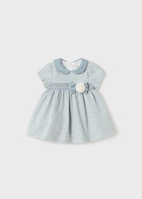Mayoral Newborn smock dogtooth dress 2864