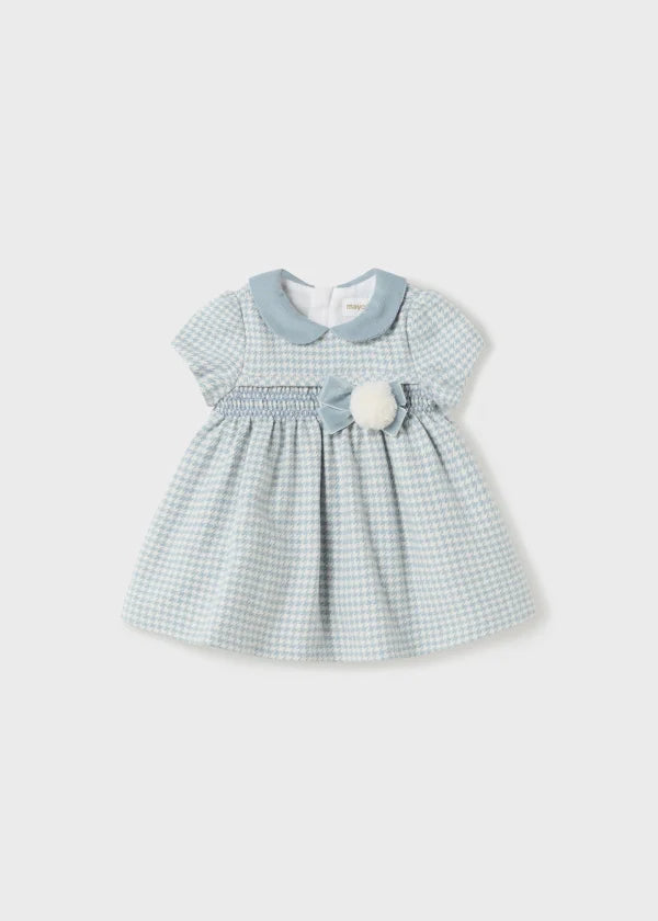 Mayoral Newborn smock dogtooth dress 2864