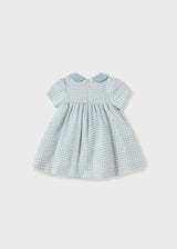 Mayoral Newborn smock dogtooth dress 2864