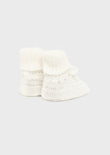 Mayoral Newborn tricot Unisex  booties Better Cotton 9696 Cream