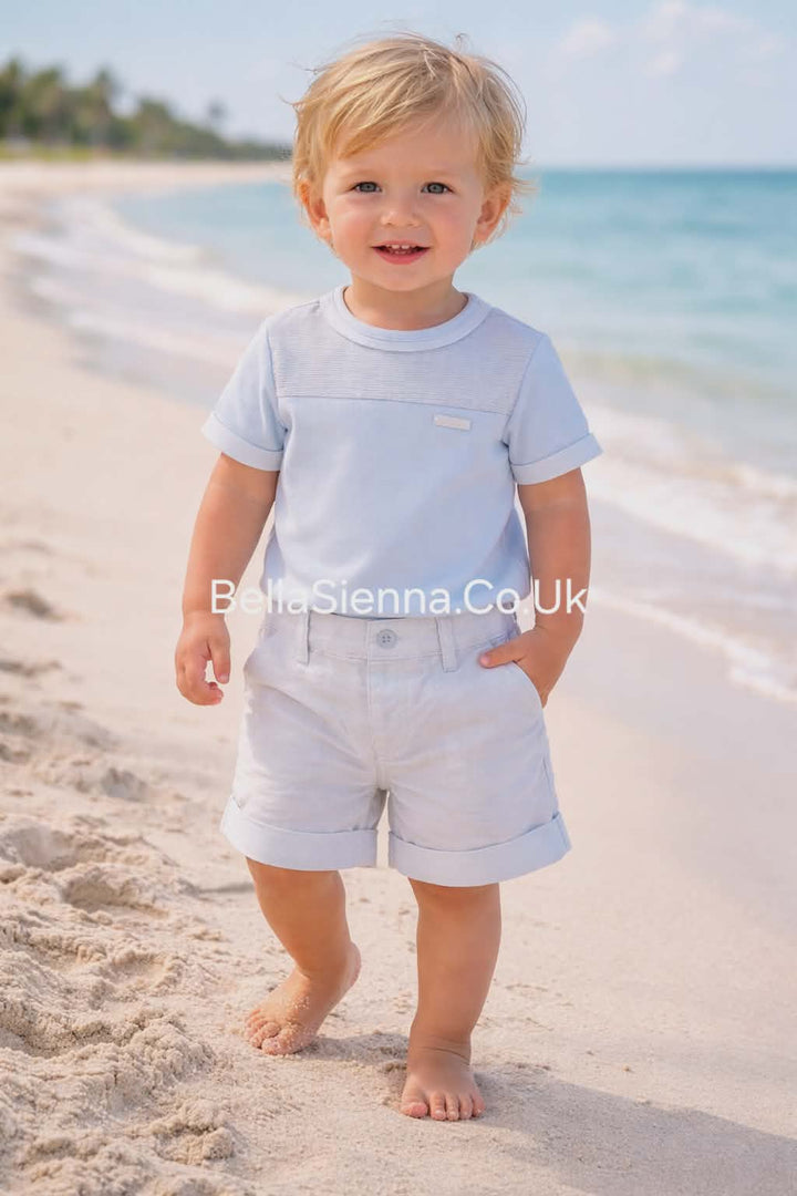 Blues Baby Boys Shorts & T-shirt Set VV0010 Blue