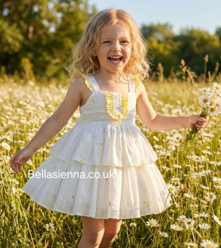 Dbb Collection White & Lemon Daisy Dress - 13502