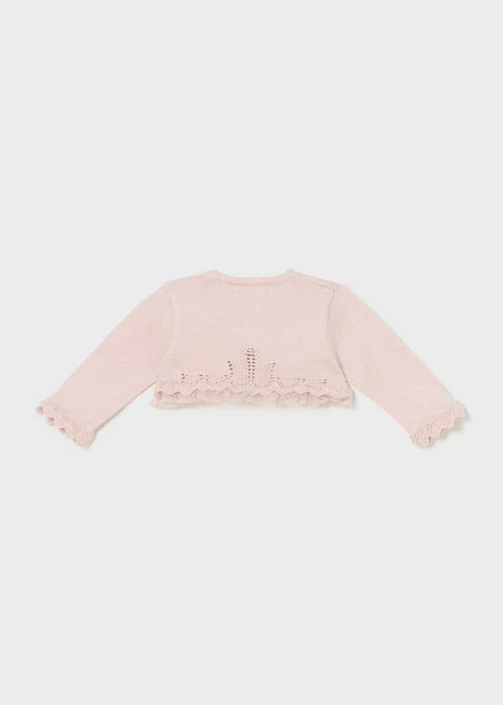 Mayoral Newborn Formal Pink Lace Cardigan - 1377 - 22 - Nude