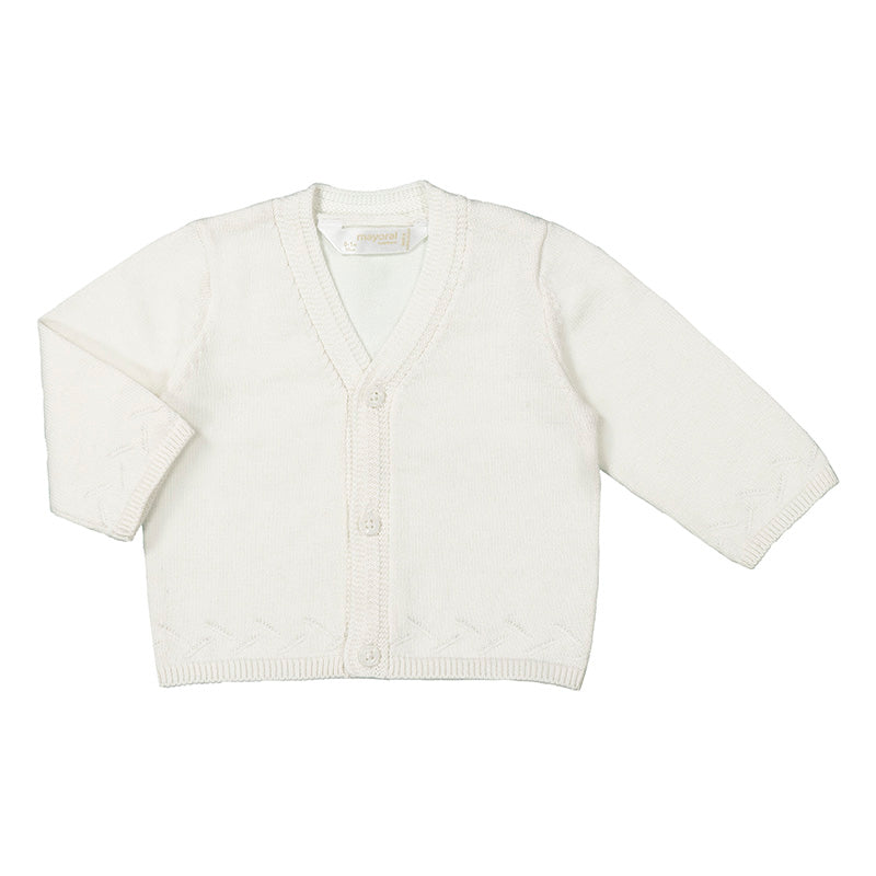 Mayoral Baby Boys White Cardigan - 1379
