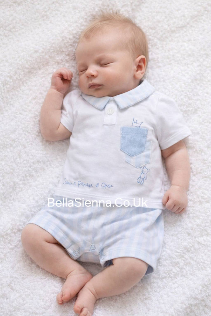 iDo Baby Boys Little Romper With Collar 8023