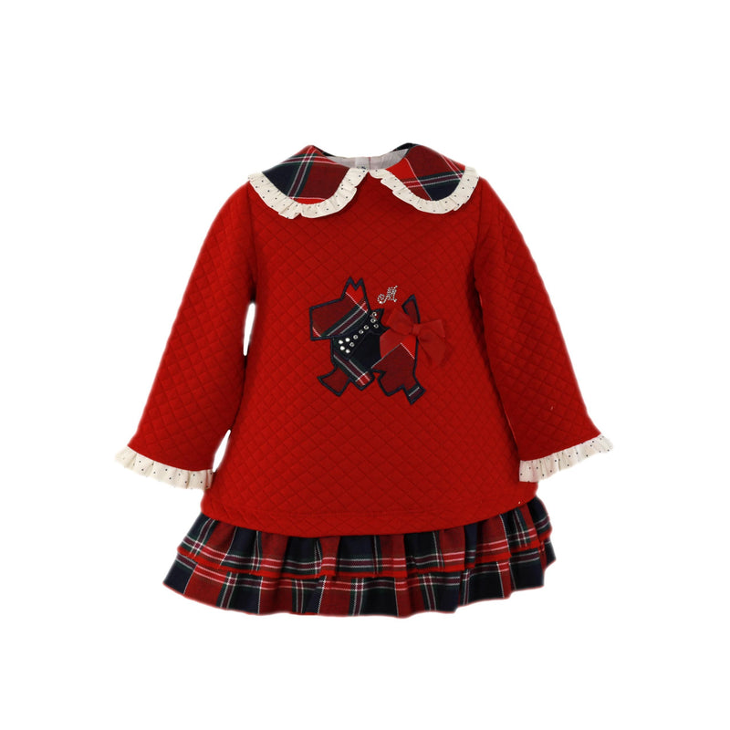 Miranda AW23 Red Dress With Scottish Terrier - 160 V