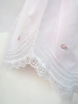 Will'beth Beautiful White & Pink Scallop Border Dress - 16197