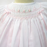 Will'beth Beautiful White & Pink Scallop Border Dress - 16197