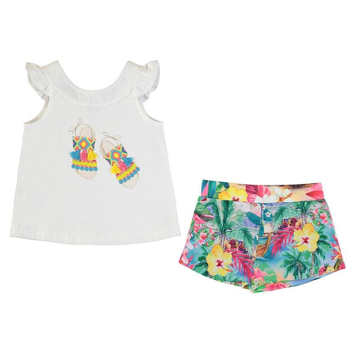 Mayoral Girls Floral Short Set 3290