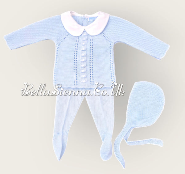 Mac ilusion Baby Boys Three Piece Set - 9611G - Celeste (baby blue)