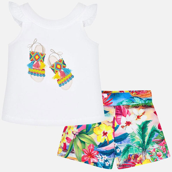 Mayoral Girls Floral Short Set 3290