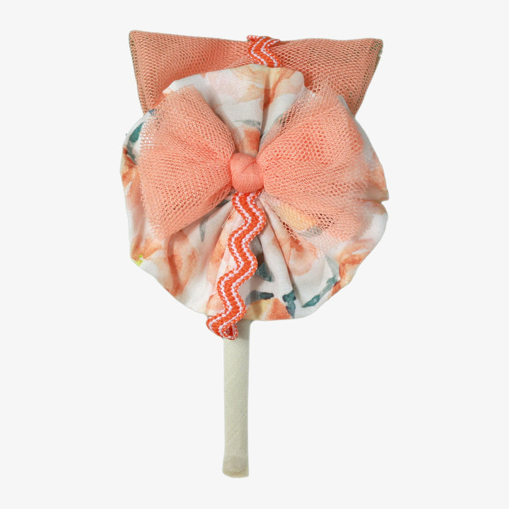 Miranda Girls White & Peach Headband To Match 229