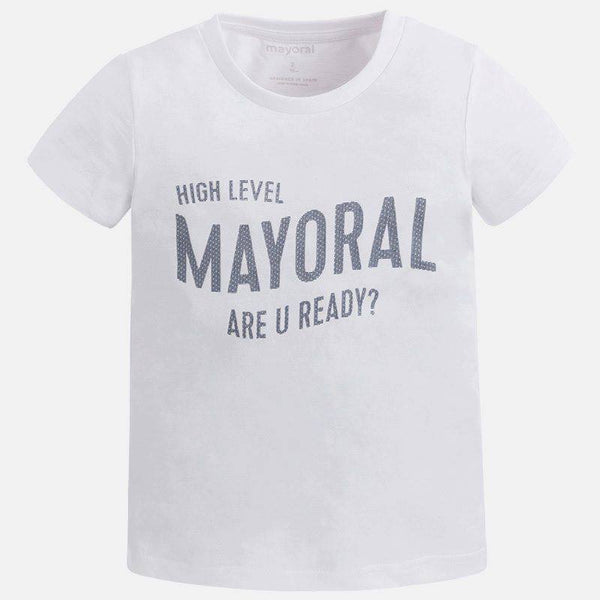 Mayoral Boy Text Print T-Shirt 170