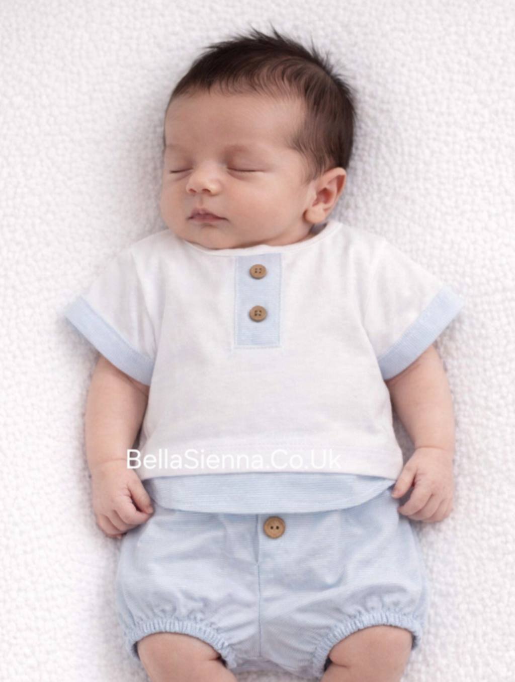 Calamaro Baby Boys Blue & White Stripe Set - 17930