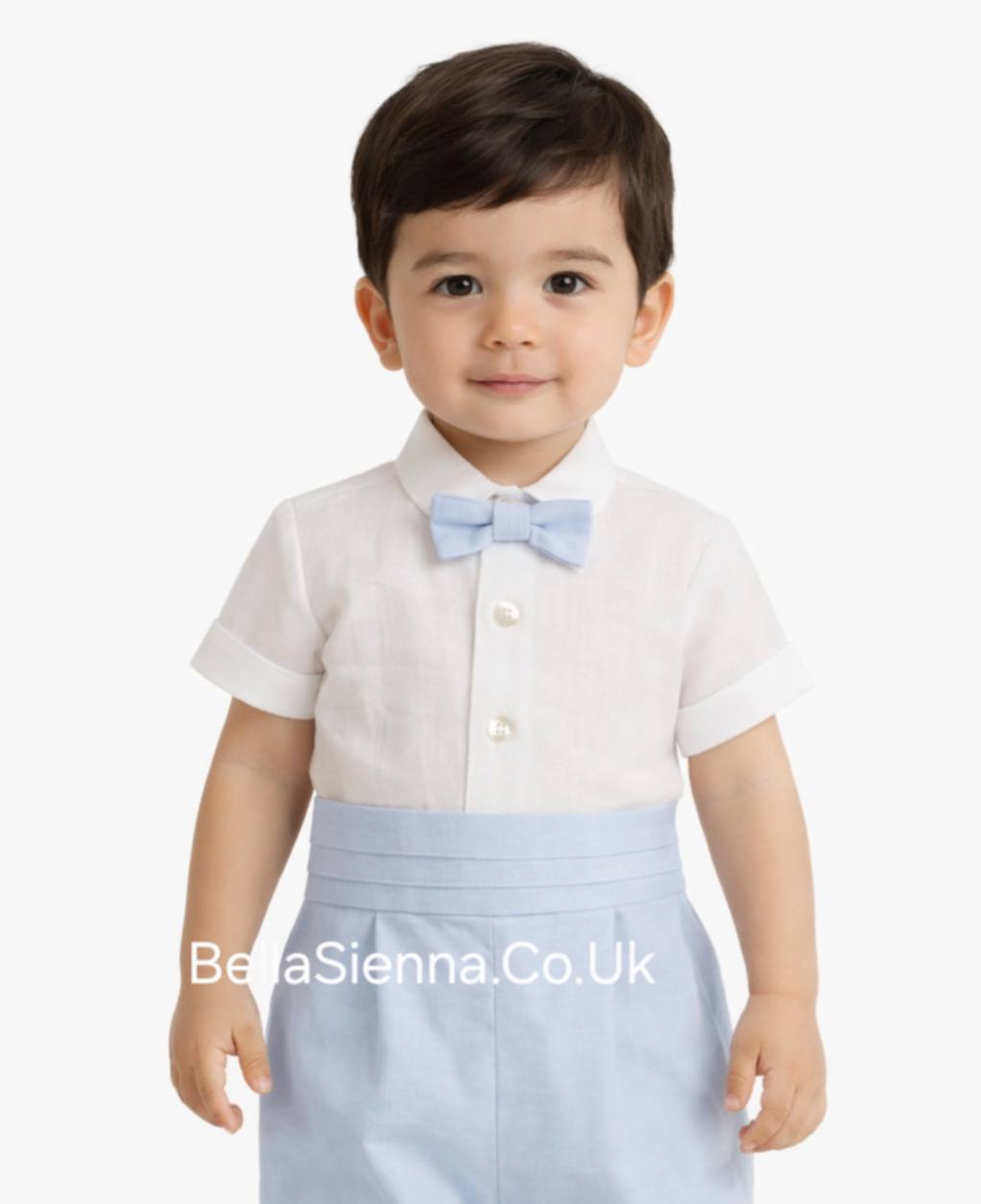 Calamaro Excellent Boys Shirt & Shorts Set With Dickybow - 17972