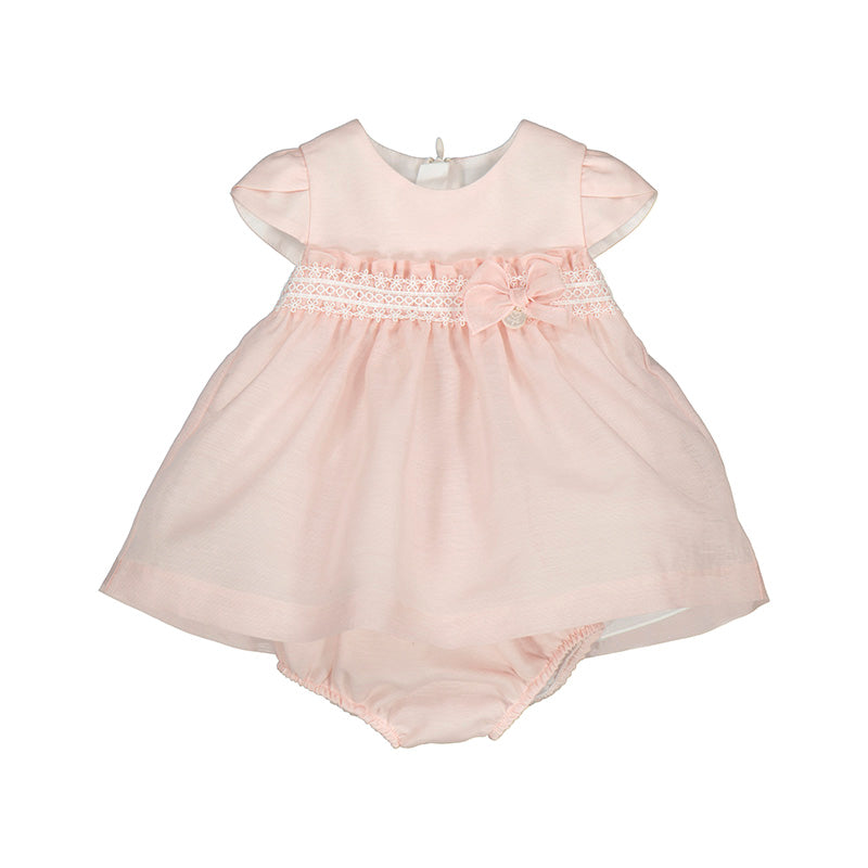 Mayoral Nude Pink Baby Girls Dress - 1822
