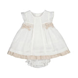 Mayoral Ivory & Beige Dress & Pants Set - 1828