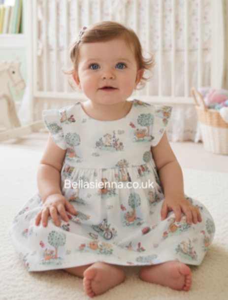 Mayoral Baby Girls Bunny Rabbit Print Dress & Matching Pants Set - 1869