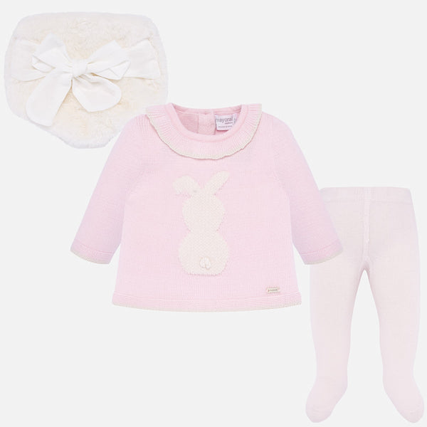 Mayoral Baby Girls Bunny Jam Pant Set With Tights 2201