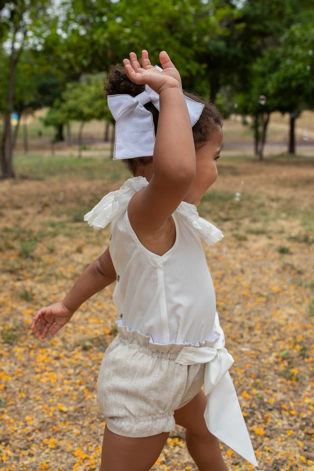 Naxos Girls Hand Smocked Blouse & Bloomer Set - 7708