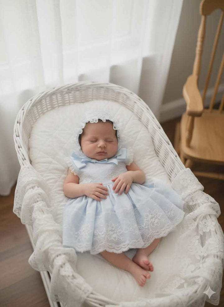 Dolce Petit Baby Girls Three Piece Set Blue With Lace 2009