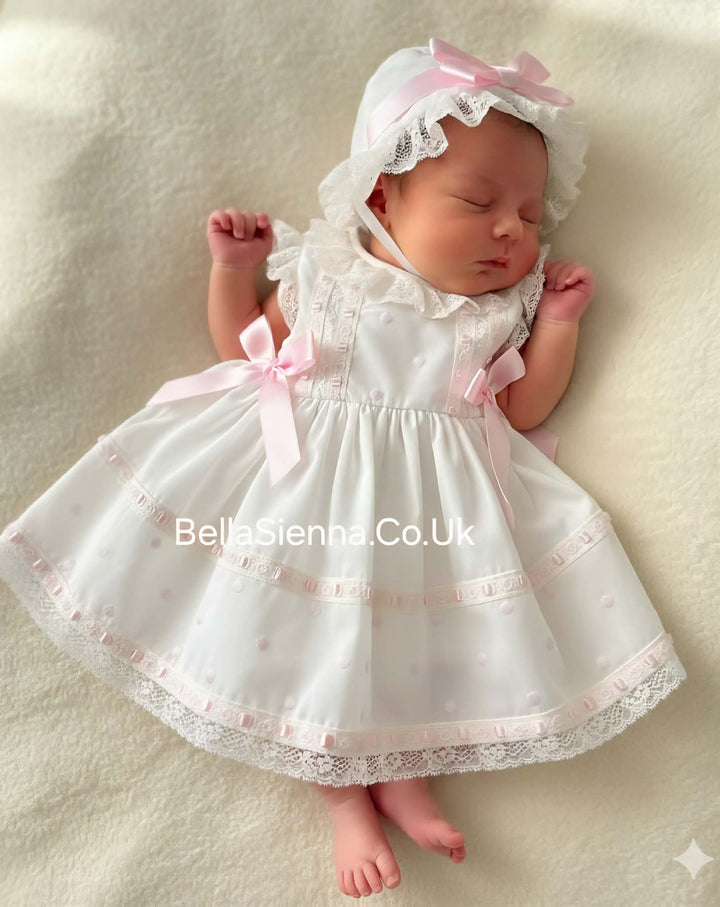 Dolce Petit Ivory Lace Baby Girls Dress Set 2014 VGB